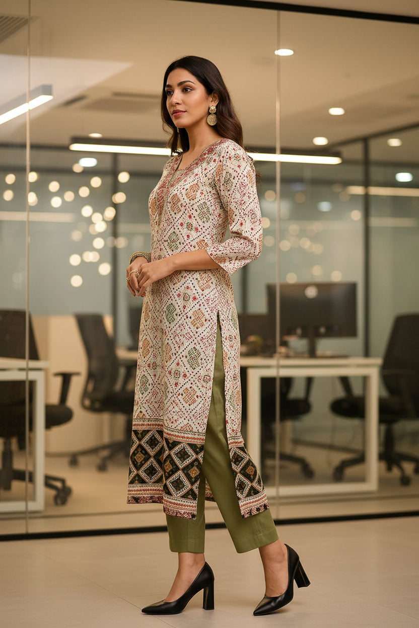 Hand-Block Cotton Kurti