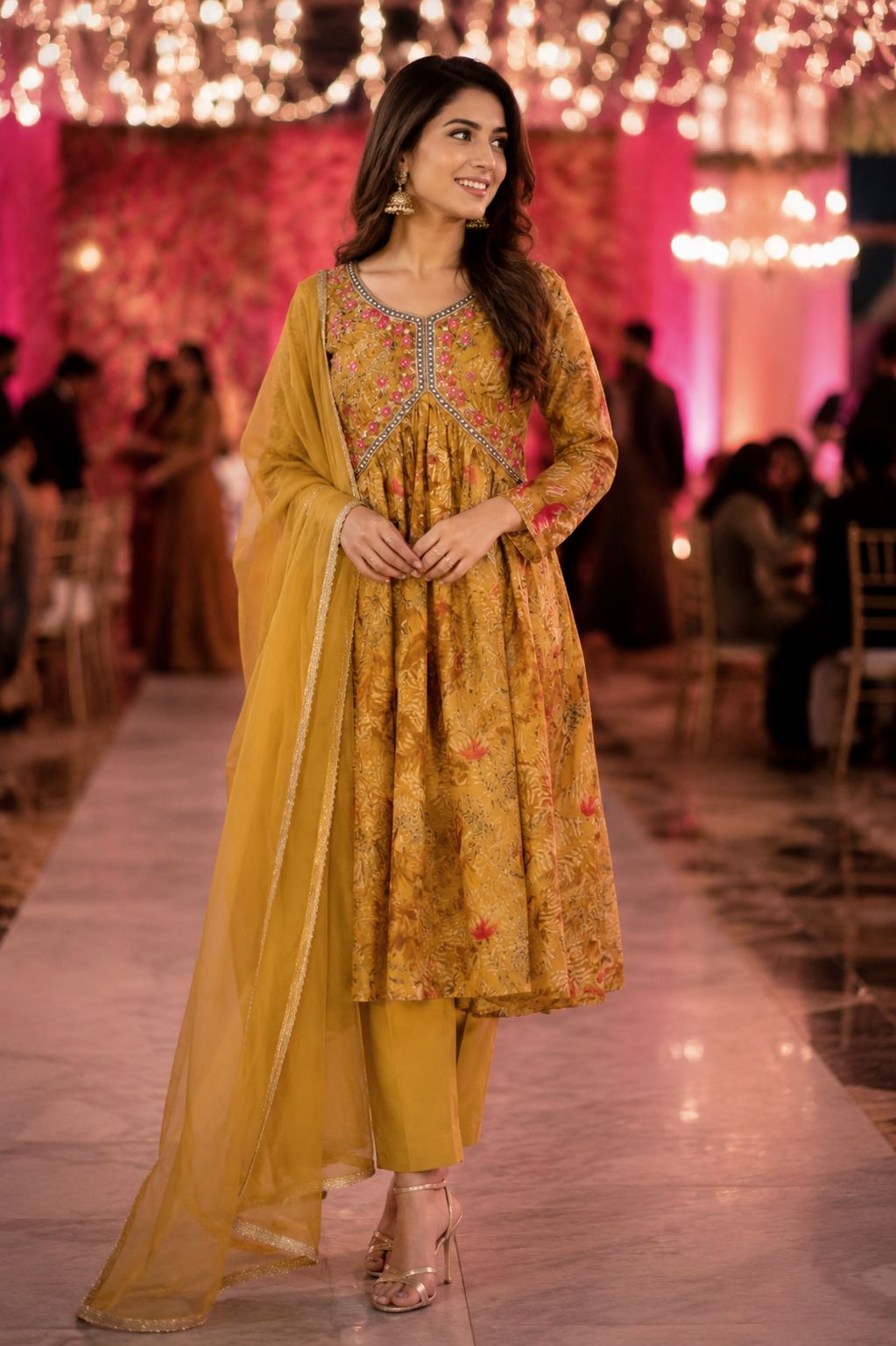 Festive Wear Suit  in Pure Maslin Fabric