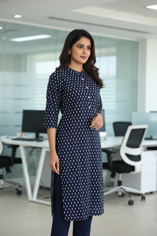 Office Wear Collar  Kurti
