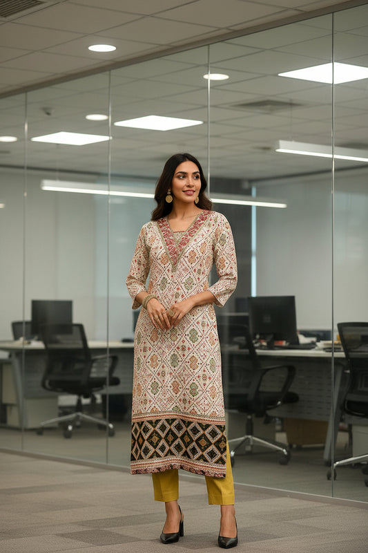Hand-Block Cotton Kurti