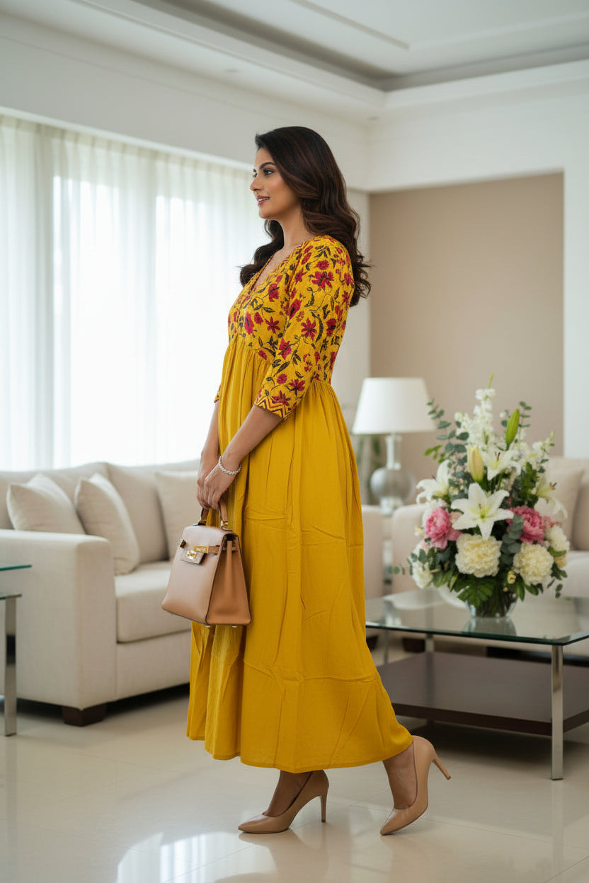 Palak Yellow Ethnic Festive Wear