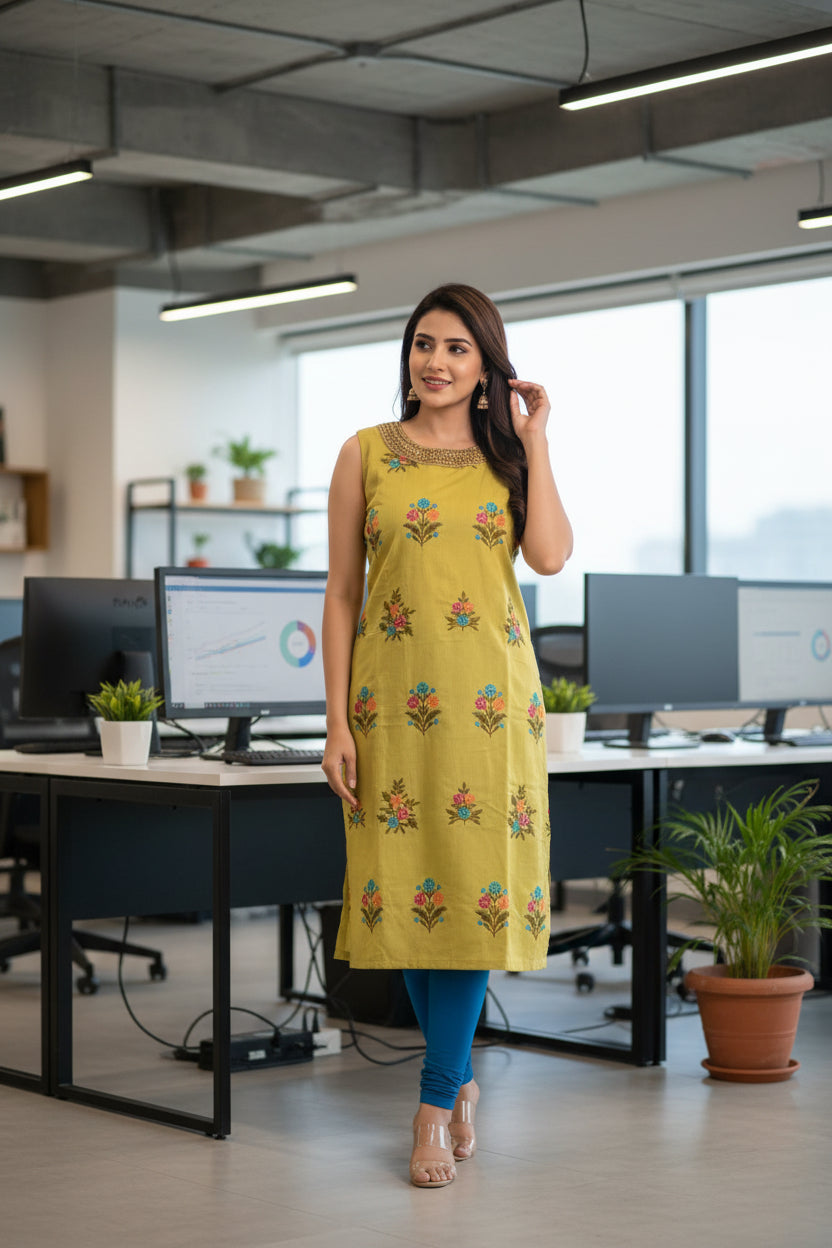 Office Wear Cotton Kurti