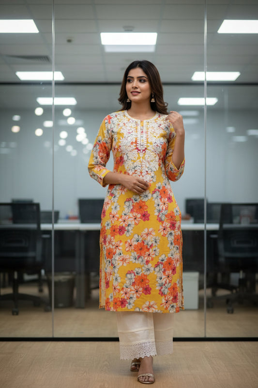 Premium Cambric Cotton Chikankari Cordset