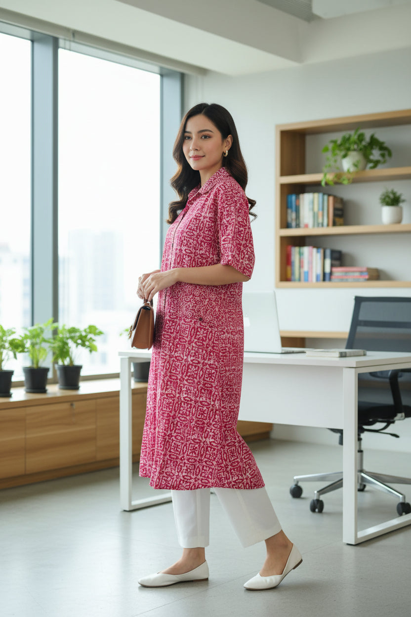 Office Wear Collar Kurti