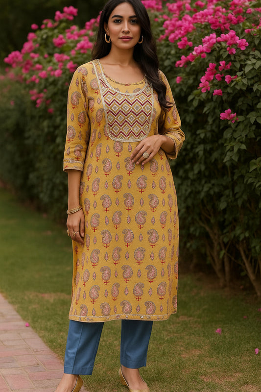 Office Wear Paisley  Kurti