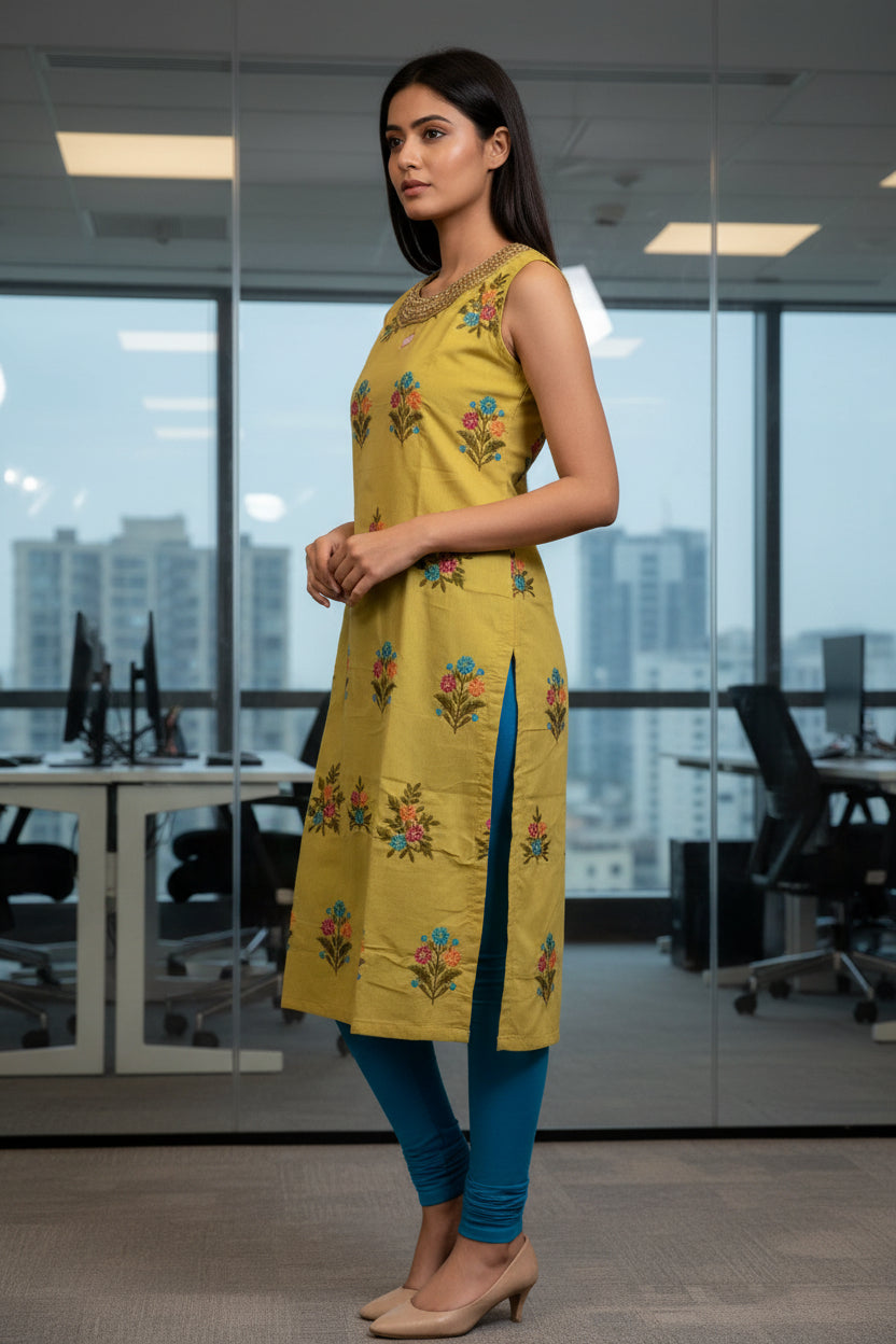 Office Wear Cotton Kurti